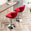 2 tabourets de bar pivotants rembourrés rouges - hauteur réglable, revêtement en tissu doux, rotation à 360 degrés, look élégant 2 pièces avec vérin à gaz de style moderne-865174774
