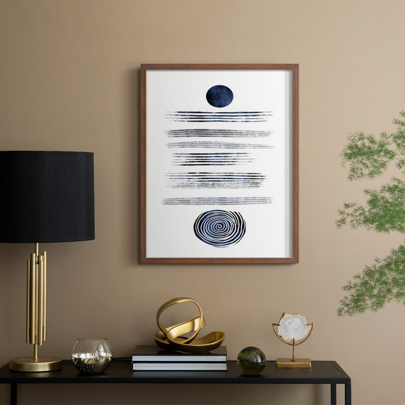 «Abstract Abstract», reproduction encadrée - prêt à accrocher -, Brun, H 10 po x l 8 po