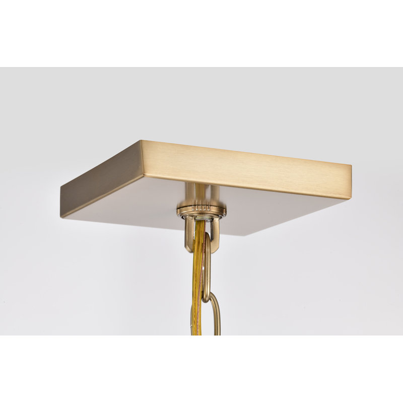 Lustre rectangulaire 4 lumières Azair, Bronze brillant, H 24,13 po x l 17 po x P 17 po
