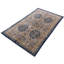 Tapis argenté et bleu noué à la main de haute qualité