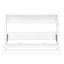 Lit escamotable simple avec tablettes, lit mural en métal au design pliable et peu encombrant, blanc