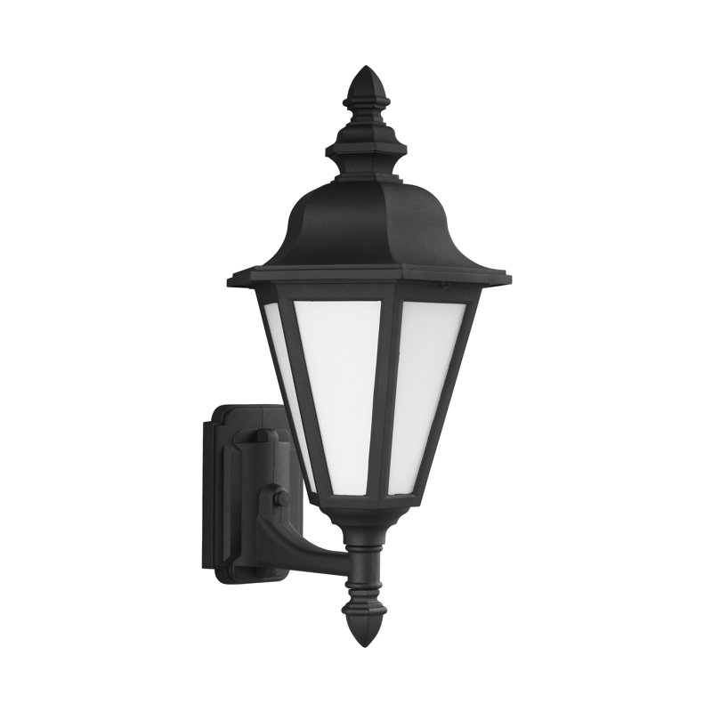 Brentwood Medium Uplight One Light Outdoor Wall Lantern from Generation Lighting , Black, No