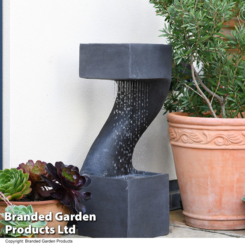Anjennette Outdoor Waterfall Fountain with Lights