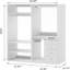 Armoire-penderie moderne en bois: 4 tablettes et 4 tiroirs