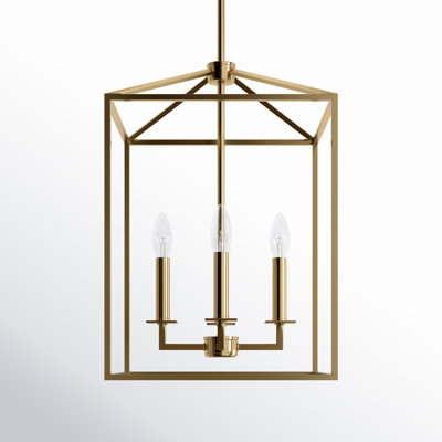 Ellis 4 Light Metal Dimmable Lantern Chandelier