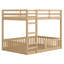 Wood Bunk Bed With Ladder And Guardrails-113793101