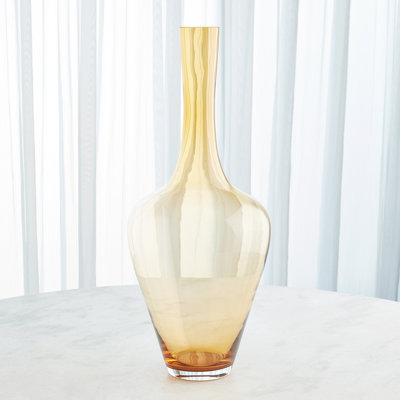 Ambrosia Vase-Caramel-Lg