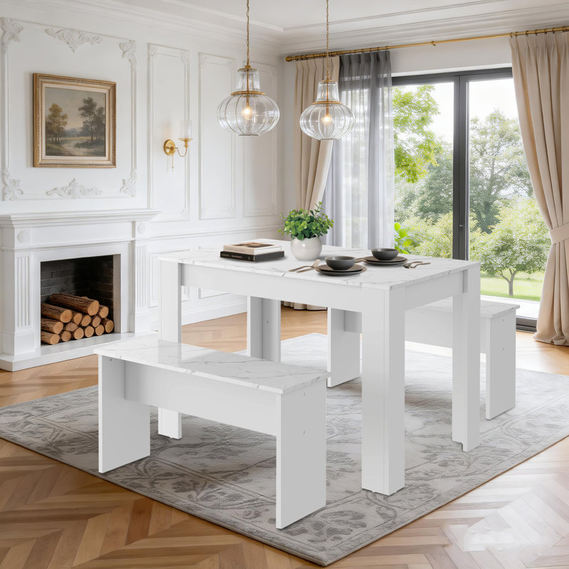 4 - Person Dining Set, White