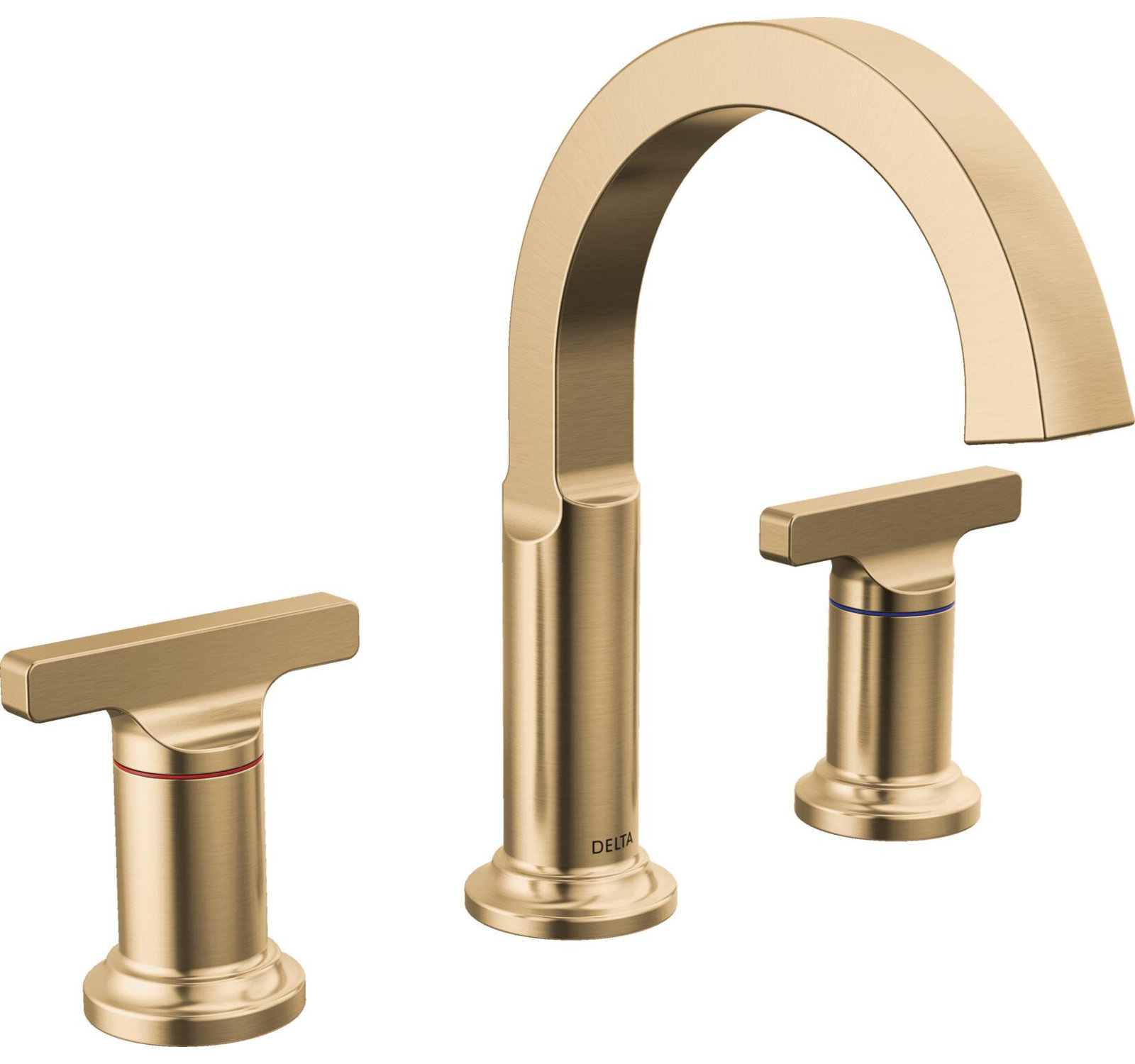 Tetra Widespread Bathroom Faucet with Drain, Champagne Bronze