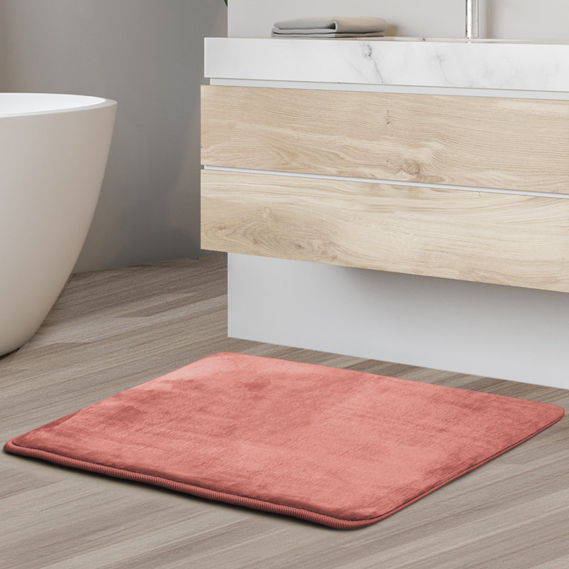 Ultra Soft and Absorbent Memory Foam Bath Rug Set with Non-Slip Backing, Large: 32" L x 20" W, Silver/Gray
