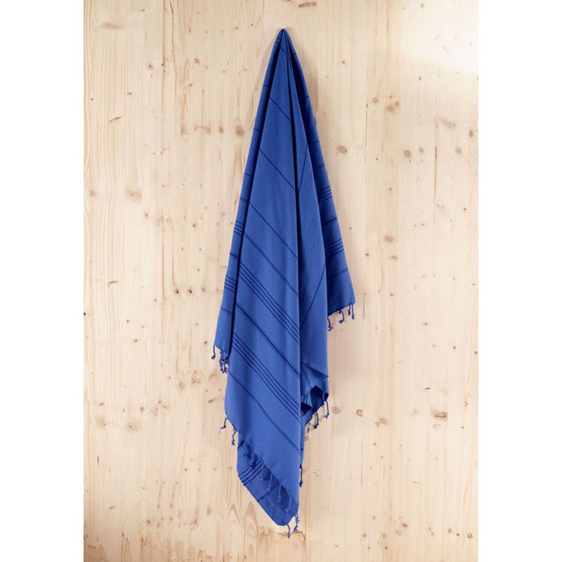 Premium Fouta Beach Towel, 100% Cotton, 37.4 x 68.9 inches | High Water Absorbent & Ultra Soft, 5.1 oz/sq ft | Machine Washable, Ideal for Beach, Pool, or Spa, Stylish Blue Design for Ultimate Comfort