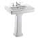 Promenade® Vitreous China Rectangular Pedestal Bathroom Sink with Overflow