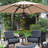 15" Plug-in Waterproof Outdoor Ceiling Fan with LED Light and Remote Control Included-1921117625