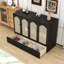 Queen 1 Drawer Wood Murphy Bed with Charging Station-483712801