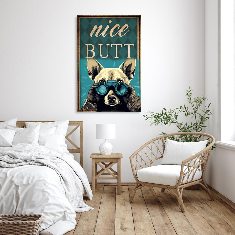 «Dog Nice», reproduction d'art graphique sur toile tendue, L 24 po x H 36 po