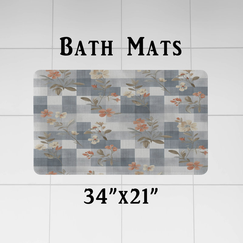 Rideau de douche avec tapis de bain, H 93 po x l 70 po