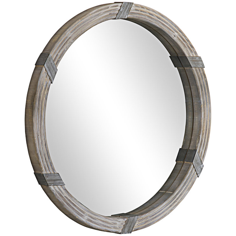 Wood Wall Mirror Round Mirror