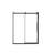 60.In W X 72.In H Frameless Shower Door Single Sliding, 1/4 Inch Thick Clear Tempered Glass Shower Door With Zinc Roller Rail System, Stainless Steel Handle, Black-126595518