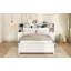Lit de rangement polyvalent en bois avec tête de lit allongée et tiroirs multiples-1012952449