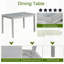 Ensemble de table de salle à manger 5 pièces en bois avec table rectangulaire et 4 chaises rembourrées, décor en cristal pour une expérience culinaire élégante