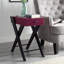 Table d'appoint rectangulaire avec station d'alimentation, finition noire et bourgogne, tiroir simple pour accessoires, base ouverte, joint Kd, matériau, poignée de charge d'accent 24 po de hauteur, conception des pieds, assemblage,