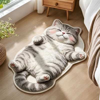 Cute Shaped Rug Polyester Rug Area Rug for Bedroom Bathroom Home Decor Bathroom Home Decor
