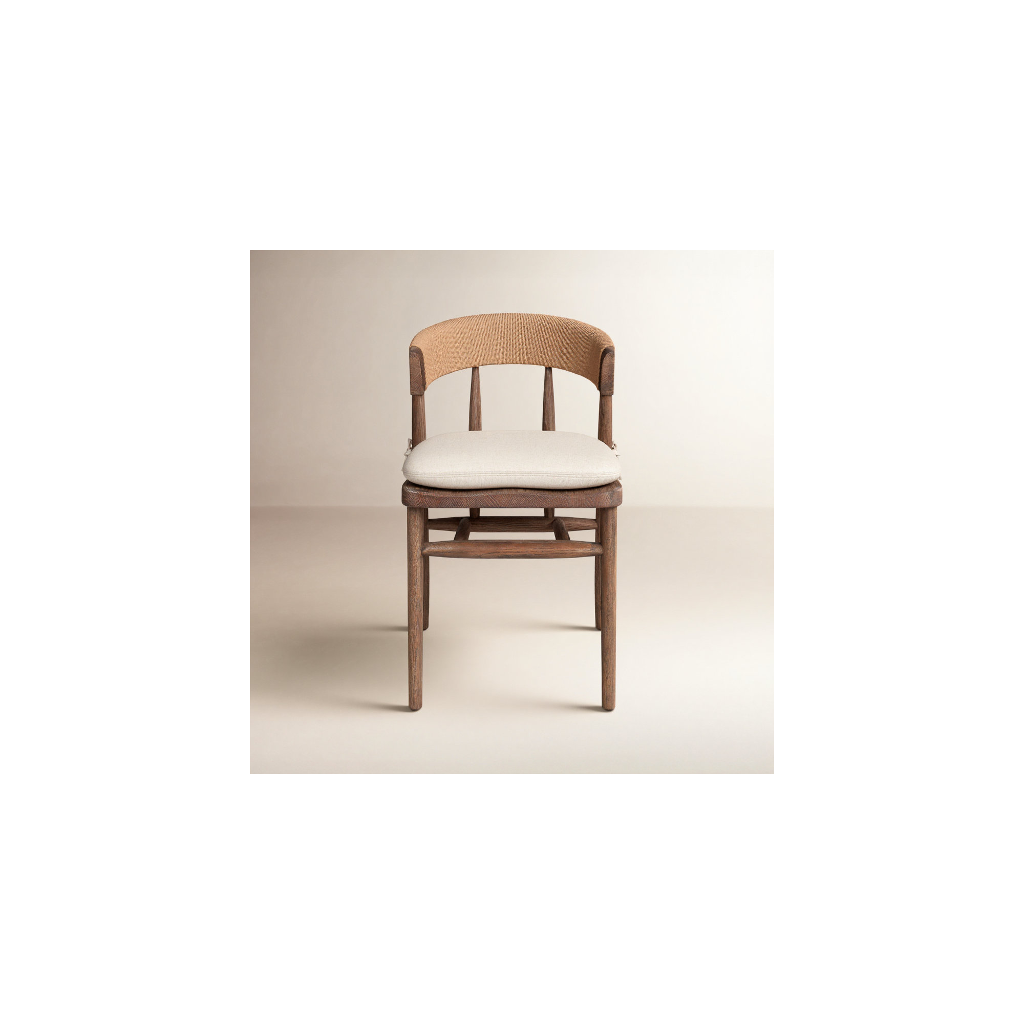 Siofra Dining Chair With Cushion, Drifted Oak
