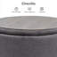 Repose-pieds capitonné rond 27,5 po avec rangement-373192637