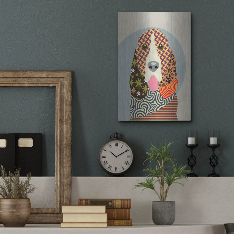 «Basset Hound Dog» par Lanre Adefioyue, H 16 po x l 12 po