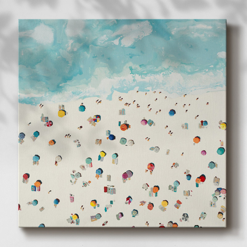 «Beach Days» - impression sur toile tendue, H 40 po x l 40 po x P 1,5 po
