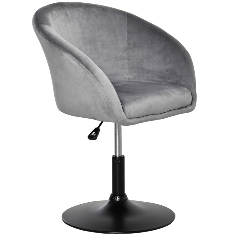 Tarantino Swivel Upholstered Adjustable Height Counter Stool with Metal Frame, Grey