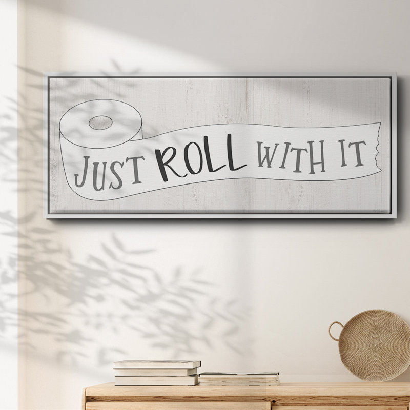 Just Roll- Framed Canvas, 12" H x 30" W