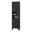 Armoire de salle de bain H 63,3 po, 2 portes, 6 tablettes, wengé noir - Salle de bain