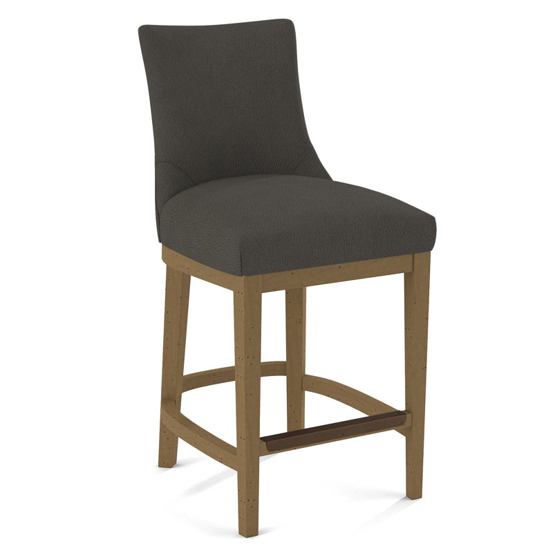 Upholstered Stool, Evolution Smokey, White