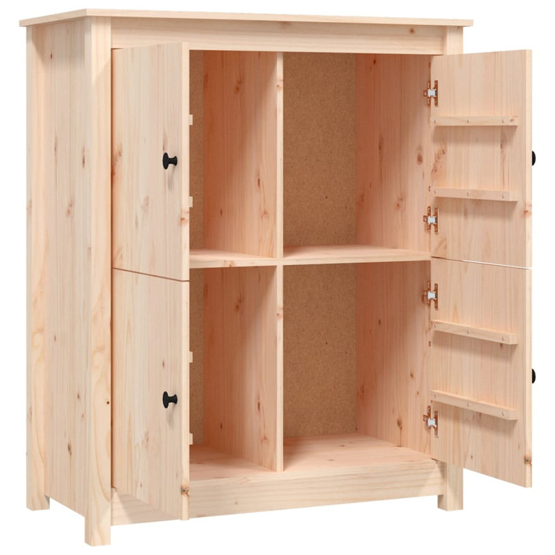 Johnelle 83cm Solid Wood Sideboard, Wood