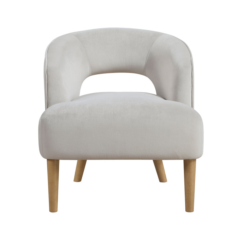 Fauteuil d'appoint en velours luxueux de style unique Luxury Home, Gris