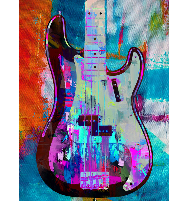 «Painted Precision Bass» par Stephen Chambers, impression sur toile tendue, L 15 po x H 18 po