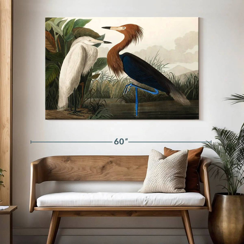 Brampt Purple Heron, 34" H x 51" W