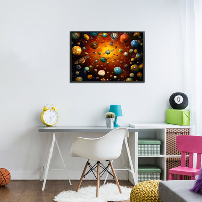 Cosmic Marbles Galaxy Framed Giclee, design by Ray Powers