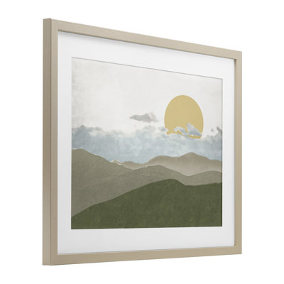 «Earthen Dreams Sunrise», reproduction sous verre encadrée, conception par Elizabeth Medley
