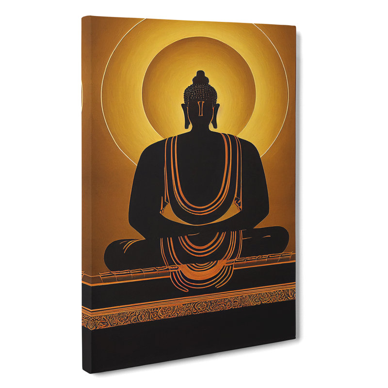 XC1022-4197X Striking Buddha - Wrapped Canvas Print, 60cm H x 40cm W x 3cm D