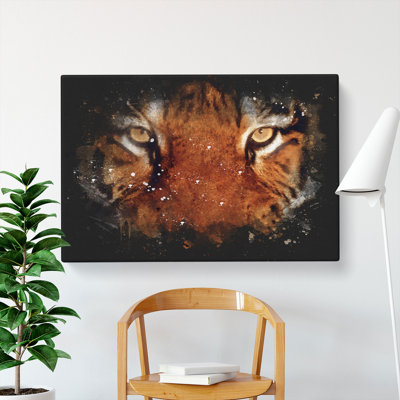 Tiger Vol.6 Paint Splash - Wrapped Canvas