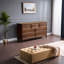 Commode d'appoint style rétro en noyer noir