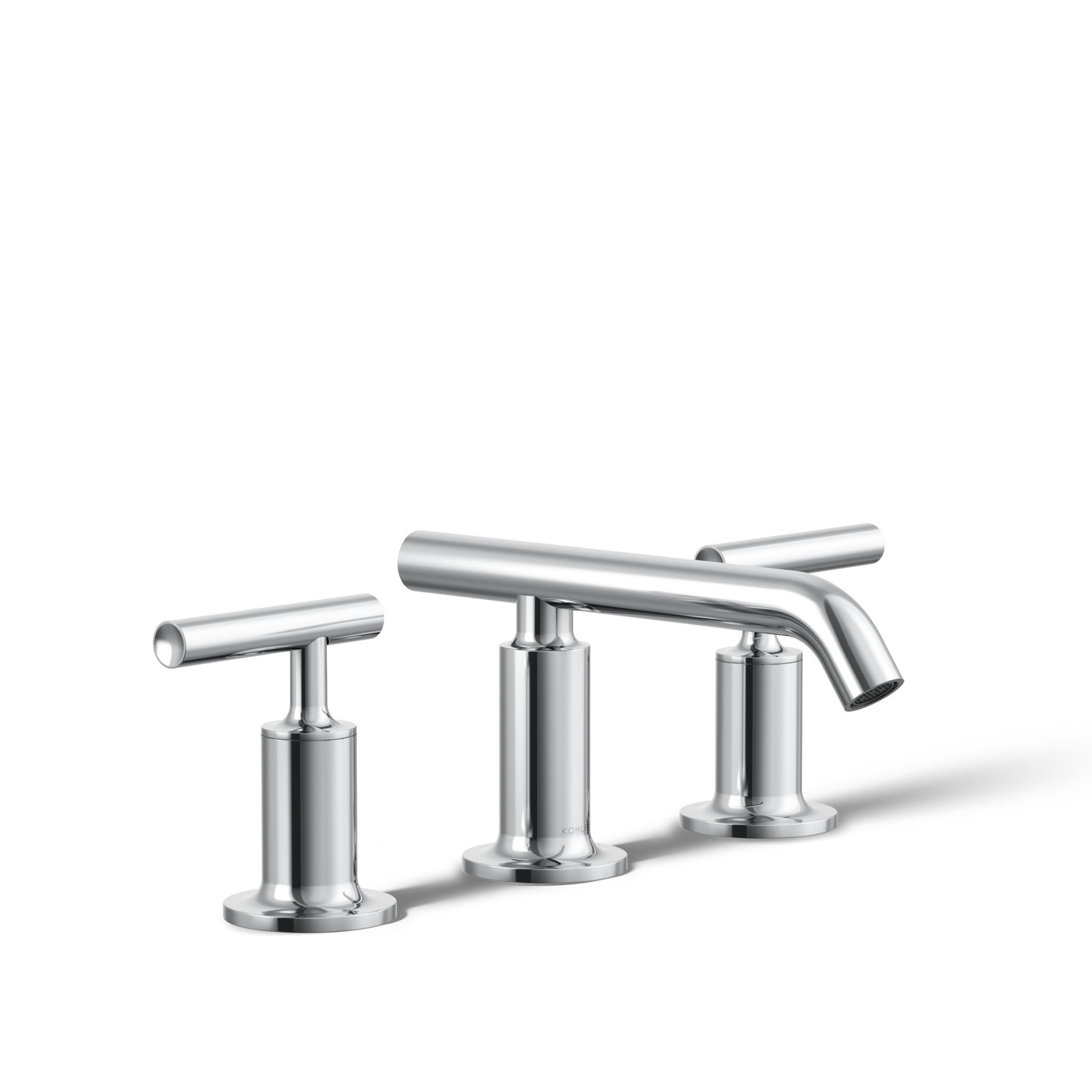 Purist 3-Hole Widespread Faucet with Drain, Polished Chrome