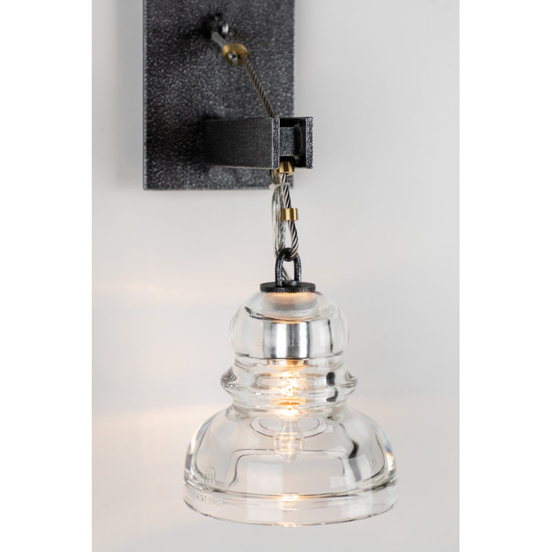 Menlo Park 1 Light Wall Sconce, Silver
