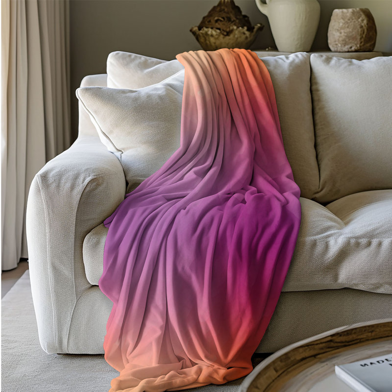 Dusk Ombre - 1 pièce Sherpa Premium, Lit simple