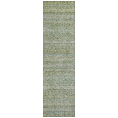 Machine Washable Indoor/Outdoor Xhevrie Sage Rug