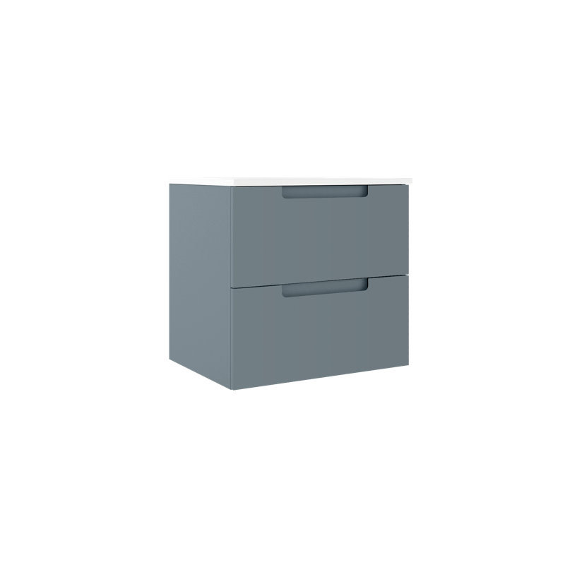 Ensemble de meuble-lavabo simple 24 po, Bleu acier