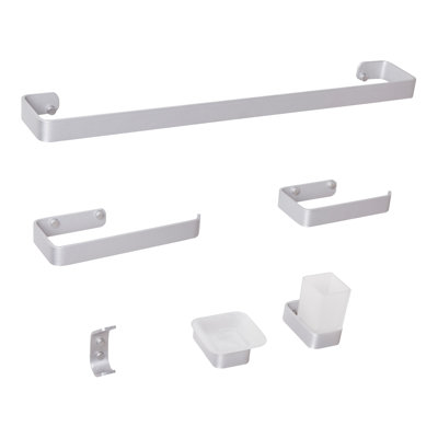 6-Piece Bathroom Hardware Set ZORRITOS with Towel Bars and Hooks Metal