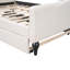 Lit de jour double capitonné capitonné, beige